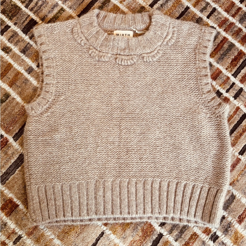 NWT Mirth Marin Shell Vest In Graham Cracker Size L